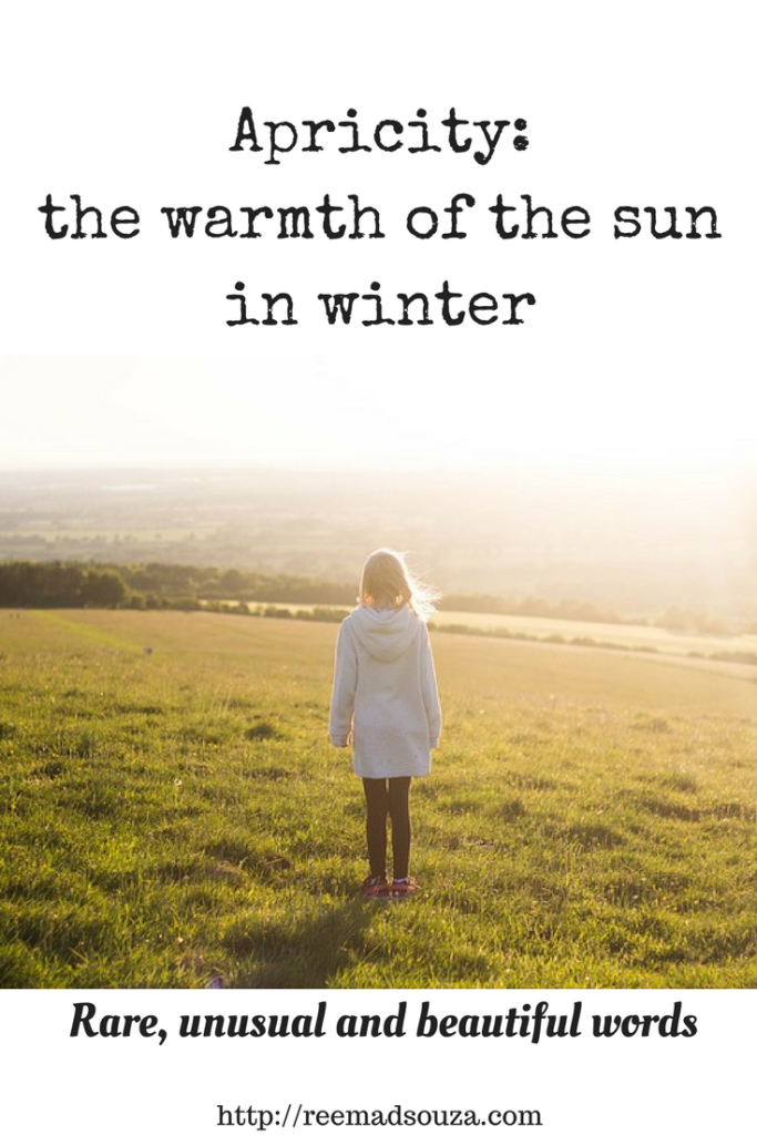 Apricity- the warmth of the sun in winter